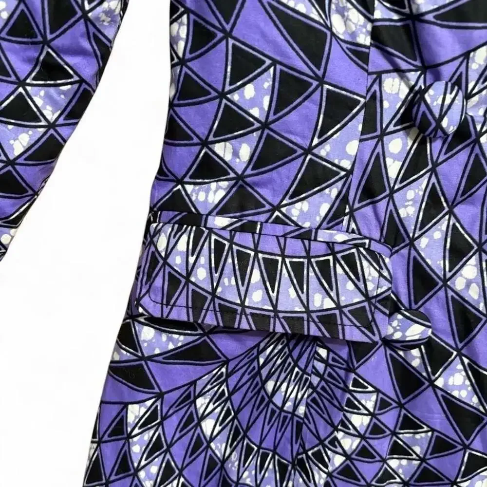 Lynn Cohen Collection Geometric Print Quilted Blazer Jacket